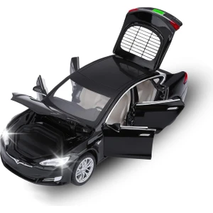 Oyuncak Arabalar Model S Kapısı Açık Işık ve Ses ile Döküm Metal Model Arabalar Erkek ve Kız Çocuklar Için Geri Çekin Araba Oyuncakları 3-12 Yaş (Siyah) (Yurt Dışından)