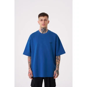 Erkek Basic Pamuklu Oversize Indigo Tişört
