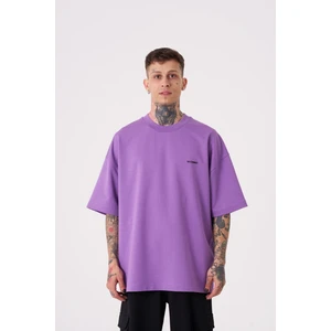 Erkek Basic Pamuklu Oversize New Purple Tişört
