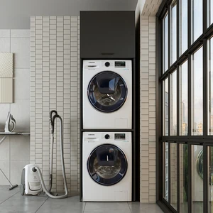 Banyo Dolabı 231.2 x 67 cm Çamaşır ve Kurutma Makinesi Dolabı