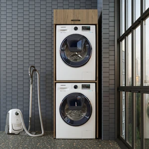 Banyo Dolabı 196,2 x 67 cm Çamaşır ve Kurutma Makinesi Dolabı