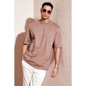Pamuklu Oversize Bisiklet Yaka Basic T Shirt Erkek T Shirt 5902365
