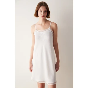 Bridal Dantel Lacy Beyaz Gecelik