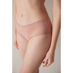 Easy Micro Lace Dantel Bej Hipster Külot