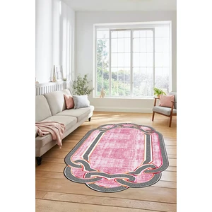 Evdeya Dijital Baskılı Kaymaz Yıkanabilir Lazer Kesim Modern Yolluk Mutfak Salon Halısı, Lazer-03-Pembe,
