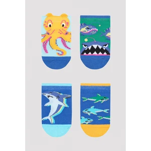 Erkek Çocuk Deep Sea 4lü Patik Çorap