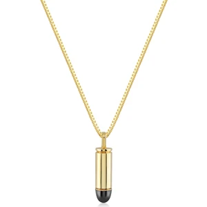 Gümüş 9mm Kolye - Sarı Renk