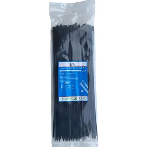 Siyah Kablo Bağı , Plastik Kelepçe , Cırt Kelepçe 2,5 x 250 Mm. (100 Adet) 25 cm