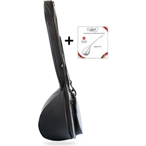 Kısa Sap Bağlama Saz Kılıfı Profesyonel Su Geçirmez 20 mm Pedli Soft Case + Tel Takımı Hediye