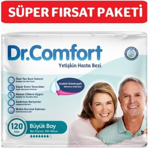 Dr.comfort Yetişkin Bel Bantlı Hasta Bezi Large 120 Adet