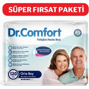 Dr.comfort Yetişkin Bel Bantlı Hasta Bezi Medium 120 Adet
