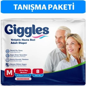 Yetişkin Bel Bantlı Hasta Bezi Medium 8 Adet