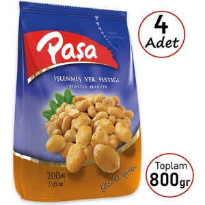 Paşa Kuruyemiş İşlenmiş Yer Fıstığı 200 gr x 4 Adet