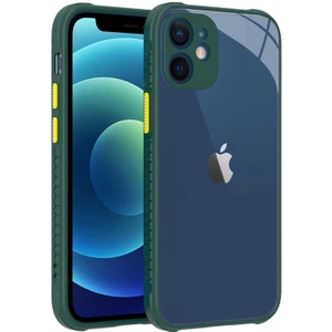 Gökmen Aksesuar Apple iPhone 12 Mini - Uyumlu ​​Kaff Kapak-Koyu Yeşil