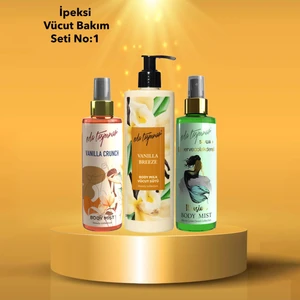 Eda Taşpınar İpeksi Vücut Bakım Seti No:1 - Vanilya Body Mist & Vanilya Vücut Sütü & Merve Çolak Dereli B.m.