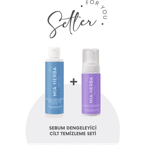 Mia Herba Doğal İçerikli Cilt Temizleme Seti Gözenek Sıkılaştırıcı Siyah Nokta Sivilce Karşıtı 2×150 ml