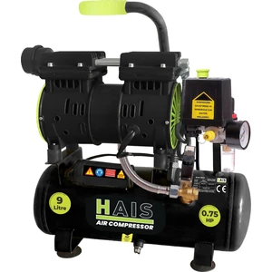 Haıs 9 Litre Sessiz Yağsız Hava Kompresörü 0,75 Hp