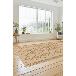 Evdeya Iskandinav Desenli Kaymaz Taban Yıkanabilir Yolluk Koridor Salon Halısı, Iskandinav-21-Kahve,