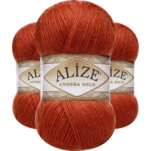 5 Adet Angora Gold El Örgü Taba 36