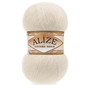 5 Adet Angora Gold El Örgü Krem 01