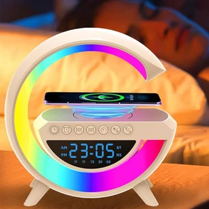 Turgut Ticaret Tt BT-3401 G-Tasarımlı Rgb Kablosuz Şarj Özellikli Dijital Saatli Bluetooth Hoparlör