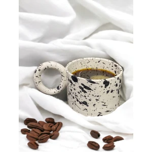 Art WindEl Yapımı Seramik Mug Modern Siyah Splash