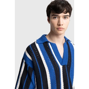 Desenli Örme Triko T-Shırt