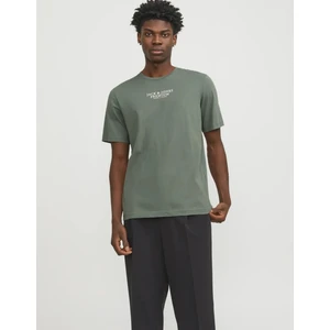 Jack & Jones Bisiklet Yaka Yazılı Kısa Kollu Yeşil Erkek T-Shirt 12217167