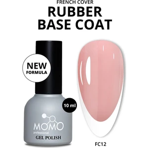 Momo Professional French Cover Rubber Base Coat FC12 10 ml Yoğun Pigment ve Geliştirilmiş Formül