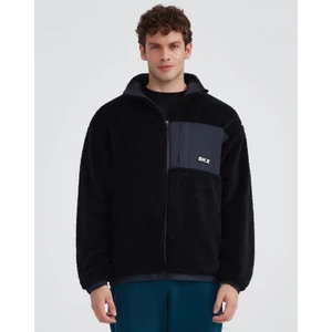 M Outdoor Fleece Full Zip Sherpa Erkek Siyah Ceket S232294-001