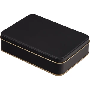 Ambalaj Pazarı Mat Siyah Metal Kutu 19X13,5X4,5 cm