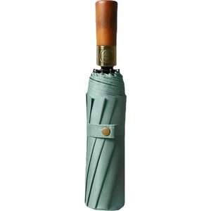 Sheng Store Ivy Stationery 10 Kemik Otomatik Şemsiye Masif Ahşap Sap (Yurt Dışından)