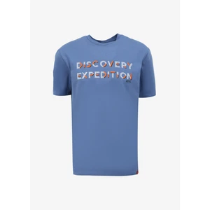 Discovery Expedition Indigo Erkek Relaxed Baskılı T-Shirt D4SM-TST3269