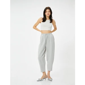 Havuç Pantolon Beli Bağcıklı Normal Bel Cep Detaylı Modal