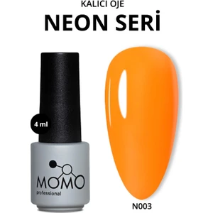 Momo Professional Kalıcı Oje Neon Turuncu 4 ml Yüksek Renk Pigmenti ile Uzun Süre Kalıcı