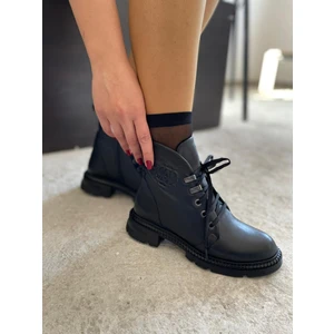 M&B COLLECT Hakiki Deri Kadın Bot Postal