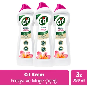 Krem Temizleyici Frezya ve Müge Çiçeği 750 ml x3