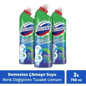 Tuvalet Temizleyici Renk Değiştiren Tuvalet Uzmanı Kireç Çözücü 750 ml X3