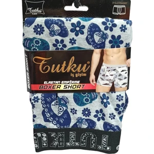 tutku Erkek Boxer Short Elastan Empirme