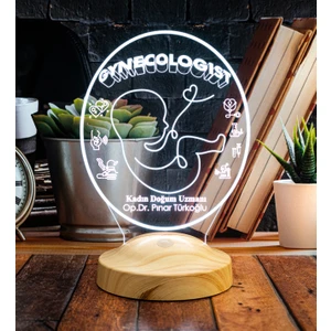 Jinekolog Lamba Doktora Özel Hediye Led Lamba, Kadın Hastalıkları ve Doğum Doktoru Hediyesi, Tıp Bayramı Hediyesi, Jinekoloji Hediyesi Masa Lambası