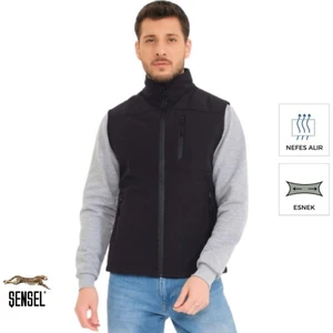 Şensel, Softshell Yelek, Lacivert 118E2245 Rüzgar Geçirmez