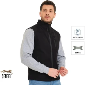 Şensel, Softshell Yelek, Siyah 118E2250 Su Itici,rüzgar Geçirmez