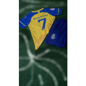 Bite Nose Al Nassr Fc Ronaldo Cr7 Sarı T-Shirt Çocuk Halısaha Forması