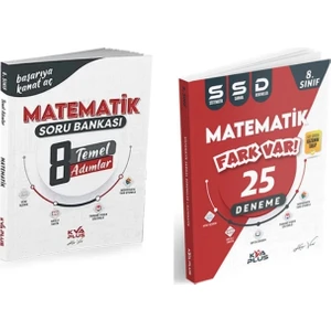 Koray Varol Akademi 8.Sınıf Matematik Temel Adımlar Soru Bankası ve 25 Sistematik Sarmal Deneme 2 Kitap