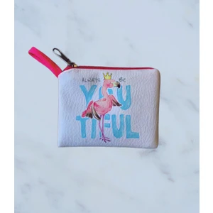 Ecce Luxury Flamingo Desenli Mini Bozuk Para Cüzdanı