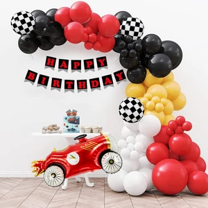 Parti Pera Yarış Araba Temalı Balon Zincir Doğum Günü Parti Seti