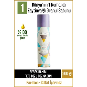 Peri Tozu Doğal Organik Zeytinyağlı Özel Bebek Toz Sabun Granül Sabun Zeytinyağı Sabun 200 gr