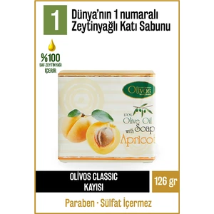 Klasik Kayısı Ve Zeytinyağlı Katı Sabun Kayısılı Zeytinyağı El Sabunu Yoğun Nemlendirici 126 gr