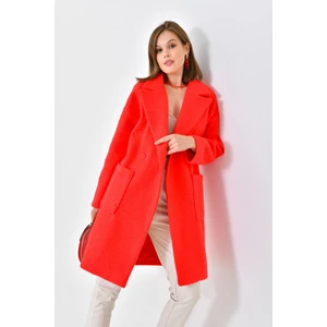 Ftz Women Kadın Kaşe Kaban Kırmızı