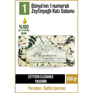 Zeyteen Doğal Gizli Bahçe Yasemin Ve Zeytinyağlı Katı Sabun Yaseminli Zeytinyağı El Sabunu 250 gr